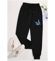 Unisex Baskılı Eşofman Altı (Siyah)