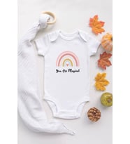 Rainbow You Are Magical Organik Baskılı Ekru