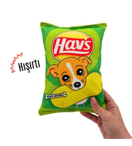Hav's Peluş Cips Hışırtı Sesli Köpek Oyuncağı Cips Şeklinde Ses Çıkaran Köpek Oyun Arkadaşı