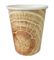 BARDAK KARTON AĞAÇ KÜTÜK GÖRÜNÜMLÜ 8OZ PK:8-