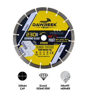 230mm Premium Segmentli Turbo Elmas Testere (Granit-Mermer-Taş)