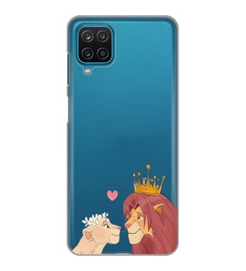 Samsung Galaxy A12 Uyumlu Aslan Kral Tasarımlı Şeffaf Telefon Kılıfı