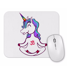 Unicorn Yoga Mouse Pad