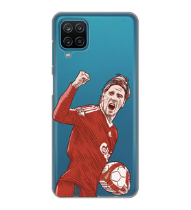 Samsung Galaxy A12/M12 Uyumlu Fernando Torres Desenli Şeffaf Telefon Kılıfı