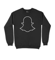 Snapchat Hayalet Logolu Siyah Sweatshirt