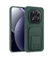 Redmi Note 15 Pro 4G Kılıf TPU Malzemeli ve Deri Dokulu Şık NexaCard Premium Kapak (Koyu Yeşil)
