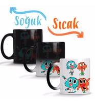 Gumball Cartoon Network Sihirli Kupa Bardak Porselen