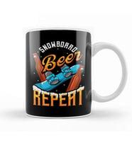 Funny Snowboard Beer Repeat Snowboarding Kupa Bardak Porselen
