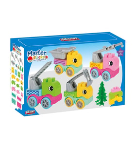 03 607 MASTER BLOKLAR İNŞAAT KAMYONLARI SETİ
