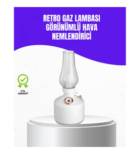 Mey İthalat® Retro Gaz Lambası Görünümlü Ledli Buhar Püskürtücü Aroma Difüzör