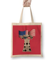 DOG İndependence Day 4th Of July Gift Celebration Patriotic Bez Çanta Uzun Saplı