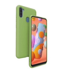 Samsung Galaxy M11 İnce Mat Silikon Kılıf Yeşil