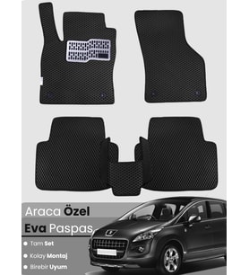 PEUGEOT 3008 (2008-2017) Uyumlu EVA Paspas Tam Set–Araca Özel,Oto Paspas