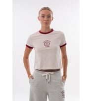 Maraton Regular Kadın Bisiklet Yaka Ekru T-shirt