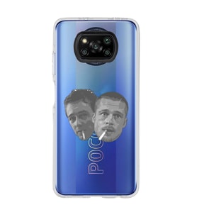 Poco X3 NFC Uyumlu Fight Club Desenli Şeffaf Telefon Kılıfı
