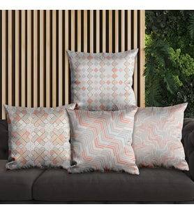 eJOYA Çizgisel Tasarımlı 4'lü Yastık İçi Ve Kırlent Kılıfı 45cm 113850