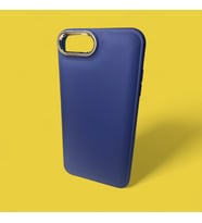 İphone 6Plus 7Plus 8Plus Air Bag Kamera Korumalı Çerçeveli (12Görünümlü) Darbe Emici Silikon Kılıf (Lacivert)