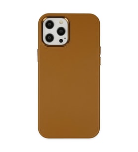 iPhone 12 Pro Max Kılıf Asya Deri Silikon - Kahverengi