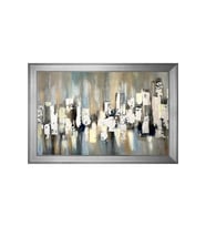 Soyut Şekiller Motifli Kanvas Tablo 50 x 70 cm Silver Çerçeve