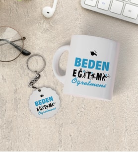 Beden Eğitimi Öğretmeni Kupa Bardak ve Anahtarlık Seti