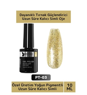 Özel Üretim Yüksek Pigmentli Hızlı Kuruyan Tırnak Güçlendirici 3 Aşamalı Kalıcı Simli Oje 10 Ml