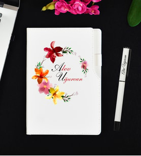 Doğumgünü Hediyesi Kişiye Özel Defter ve Roller Kalem Hediye Seti