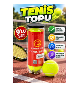 9’lu Tenis Topu Seti – Dengeli Zıplama ve Dayanıklı Yapı