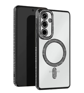 Newface Samsung Galaxy A15 4G Joke Simli Magneticsafe Kılıf - Siyah
