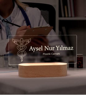 Doktora Hediye Kişiye Özel Led Masa İsimliği- Meslek Hediyesi – Yeni Mezun Hediyesi- Tıp Bayramı Hediyesi