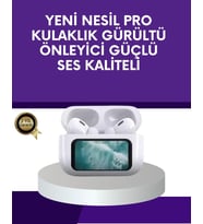 Dokunmatik Ekranlı Bluetooth Kulaklık Anc Gürültü Önleme Suya Dayanıklı (Çok Renkli)