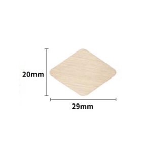 Mühürcüm Mühür 20x29 mm Baklava Boş Pirinç Kafa + Ahşap Sap R5799B2