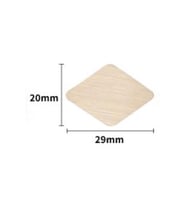 Mühürcüm Mühür 20x29 mm Baklava Boş Pirinç Kafa + Ahşap Sap R5799B2