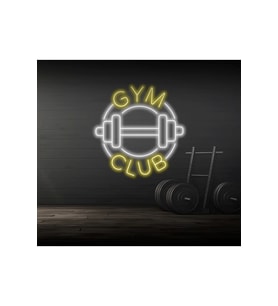 GYM CLUB Yazılı ve Şekilli Neon Tabela