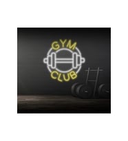 GYM CLUB Yazılı ve Şekilli Neon Tabela
