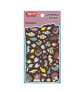 Bigpoint Sticker Fosforlu Deniz Hayvanları x 15 Adet