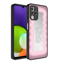 Galaxy A22 4G Kılıf Aynalı Desenli Kamera Korumalı Parlak Zore Mirror Kapak