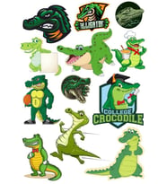 Timsah Sticker Set-1 12 Parça Telefon, Tablet, Defter, Laptop Sticker