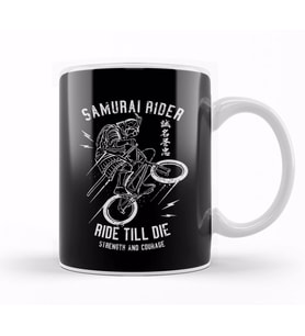 Samurai Rider BMX Kupa Bardak Porselen