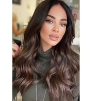 Caş Dekorasyon Isıya Dayanıklı Yarımay Çıt Çıt Saç - HT6K - Kestane Kahvesi - Dalgalı - 60 Cm - 110 Gr