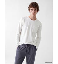 LCW ECO Ekru Regular Fit Erkek Pijama Takımı