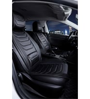Nissan Qashqai Uyumlu Lüx Deri Oto Koltuk Kılıfı Ön Arka Set Sport Serisi Siyah