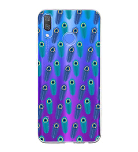 PrintiFy Huawei Y9 2019 ile Uyumlu 1mm Slim Fit Nazar Boncuğu 4 Baskılı Şeffaf  Kılıf