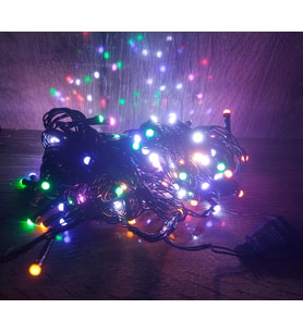10m 100 Led Damla Uçlu Led Işık RGB Işık Siyah Kablo