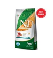 N&D Düşük Tahıllı Kuzu Etli Yaban Mersinli Kısırlaştırılmış Açık Kedi Maması (1 Kg)