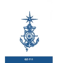 GZ-711 ORTA BOY YARI KALICI ÇAPA DESEN DÖVME
