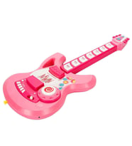 Pembe Elektronik Çocuk Gitarı – 61 cm Işıklı ve Sesli İnteraktif Müzik Seti