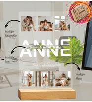 Anneler Gününe Özel Fotoğraflı İsimli ve Mesajlı Anne Temalı Tasarım Pleksi Masaüstü Plak