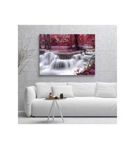 Şelale ve Orman Kanvas Tablo 70 x 100 cm
