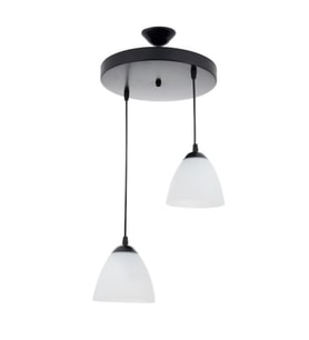 Rys Retro Metal 2 li Opal Camlı Modern Sarkıt Avize Çap:30 cm