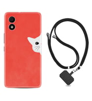 TCL 303 Kılıf Silikon Boyun Askılı İpli Desenli Silikon Kedoş 1735